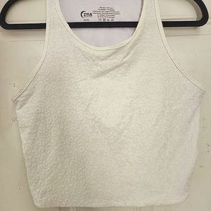 Zyia White Leopard Crop Tank size XXXL EUC